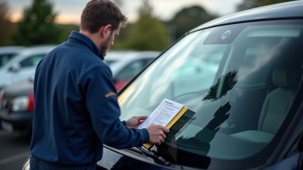 Car preparation checklist for windscreen repair appointment showing cleared parking area and accessible vehicle