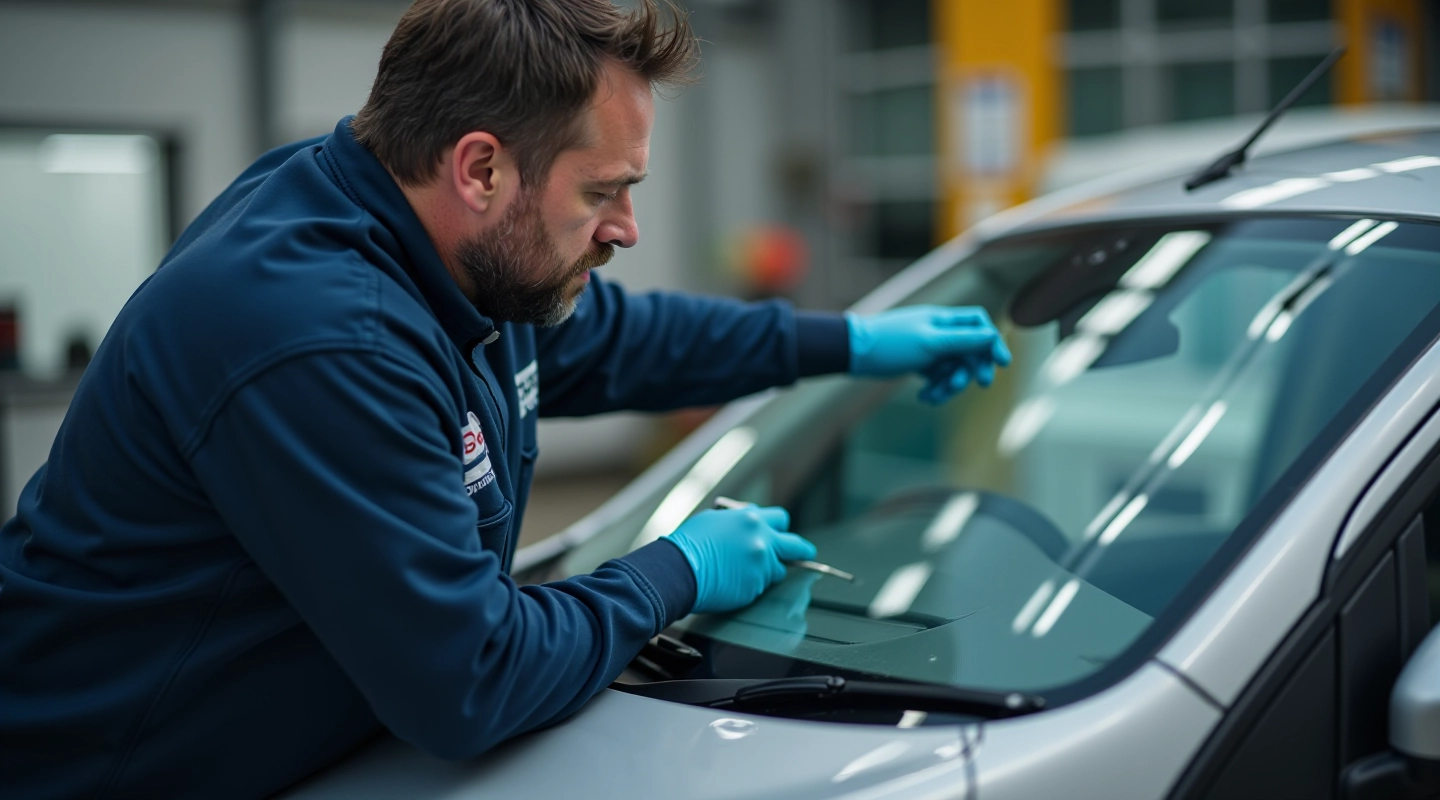 Car windscreen preparation for same-day repair appointment