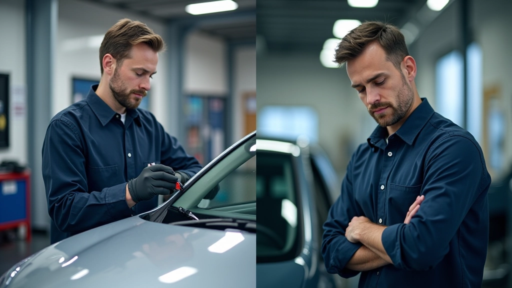 Mobile technician and dealership repair comparison